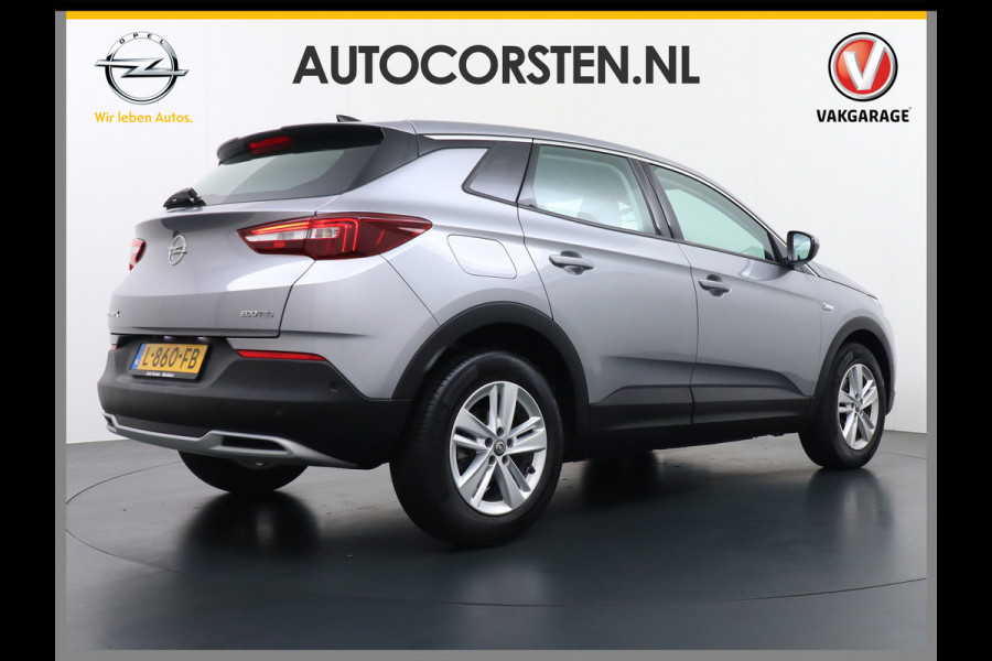 Opel Grandland X T 131pk 360Camera Navi 1/2Leer Apple/Android Usb Bluetooth CruiseControl Pdc Dab Ecc Tel. Isofix Mistlampen Blindspot Lane-dep. Bordherk. Licht-/Zichtpakket Elek.Inkl.spiegels Elek.Ramen Led 17''LM 1.2 Turbo Business Elegance NL-auto! B- klasse EURO 6 Origin.NLse auto