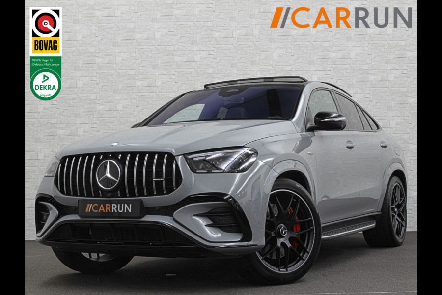 Mercedes-Benz GLE Coupé AMG 53 Hybrid | Carbon | Leder-Exclusief | Soft-Close | Panorama | Massage | 360 Camera | Stoelventilatie | ACC | Trekhaak | Burmester | Head-Up | 4-Zone Clima | Treeplanken | 22'' | Night-Pakket | ISO & Warmte-Werend Glas | Stoelverwarming V+A | Luchtvering | Stuur Carbon & Alcantara | Parfumering | Sfeerverlichting |