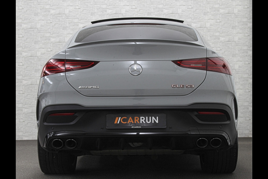 Mercedes-Benz GLE Coupé AMG 53 Hybrid | Carbon | Leder-Exclusief | Soft-Close | Panorama | Massage | 360 Camera | Stoelventilatie | ACC | Trekhaak | Burmester | Head-Up | 4-Zone Clima | Treeplanken | 22'' | Night-Pakket | ISO & Warmte-Werend Glas | Stoelverwarming V+A | Luchtvering | Stuur Carbon & Alcantara | Parfumering | Sfeerverlichting |