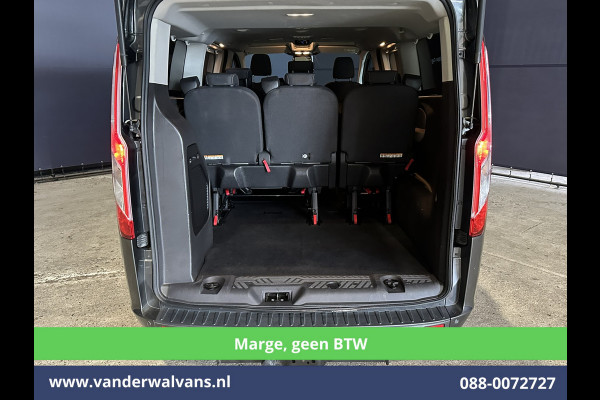 Ford Tourneo Custom 2.0 TDCI **MARGE, Geen btw, Geen bpm** 131pk Automaat L2H1 Personenbus Euro6 Airco | 2x zijdeur | 8-Zits | Navigatie Cruisecontrol, Trekhaak, Parkeersensoren, LM velgen, Verwarmde voorruit, Achterklep