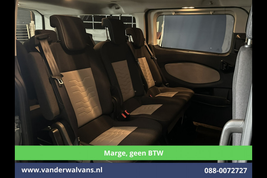 Ford Tourneo Custom 2.0 TDCI **MARGE, Geen btw, Geen bpm** 131pk Automaat L2H1 Personenbus Euro6 Airco | 2x zijdeur | 8-Zits | Navigatie Cruisecontrol, Trekhaak, Parkeersensoren, LM velgen, Verwarmde voorruit, Achterklep