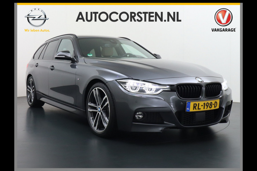BMW 3 Serie Touring 330i AUT-8 M-Sport Pack Leder+Memory Harman&Kardon® Audio Adap.Cruise Apple Carplay Head-Up Navi 19" Virtual CockpitCame Lmv  Stoelverwarming DAB Elek.Achterklep Zwarte-Hemel Adaptieve Led Wifi Surround Camera Origineel Nederlandse Auto Zeer compleet! €71.000 nieuwprijs!