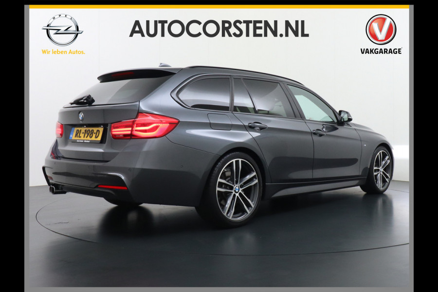 BMW 3 Serie Touring 330i AUT-8 M-Sport Pack Leder+Memory Harman&Kardon® Audio Adap.Cruise Apple Carplay Head-Up Navi 19" Virtual CockpitCame Lmv  Stoelverwarming DAB Elek.Achterklep Zwarte-Hemel Adaptieve Led Wifi Surround Camera Origineel Nederlandse Auto Zeer compleet! €71.000 nieuwprijs!