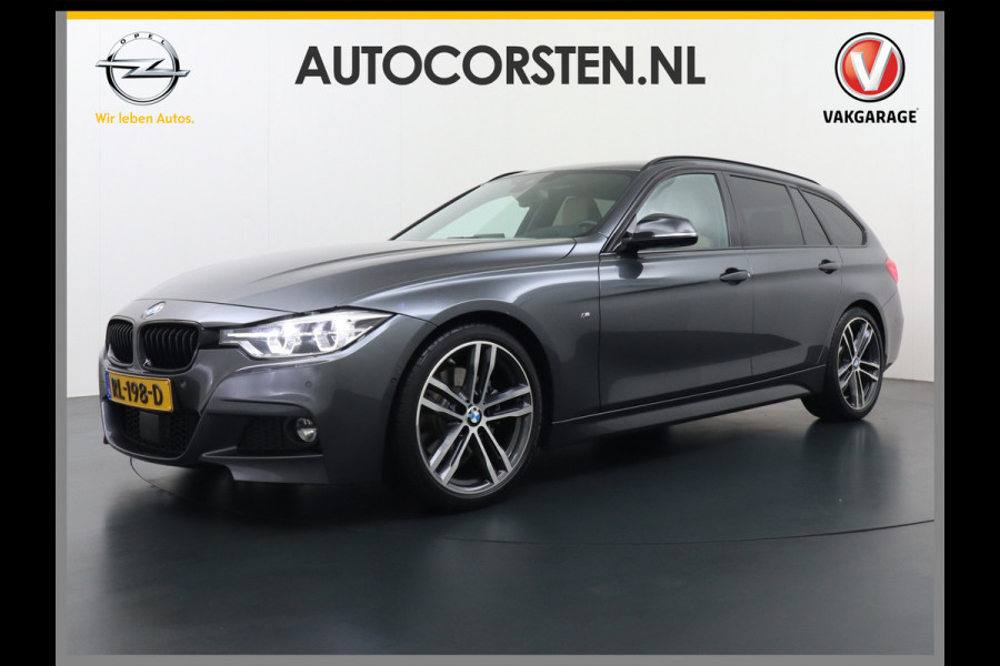 BMW 3 Serie Touring 330i AUT-8 M-Sport Pack Leder+Memory Harman&Kardon® Audio Adap.Cruise Apple Carplay Head-Up Navi 19" Virtual CockpitCame Lmv  Stoelverwarming DAB Elek.Achterklep Zwarte-Hemel Adaptieve Led Wifi Surround Camera Origineel Nederlandse Auto Zeer compleet! €71.000 nieuwprijs!