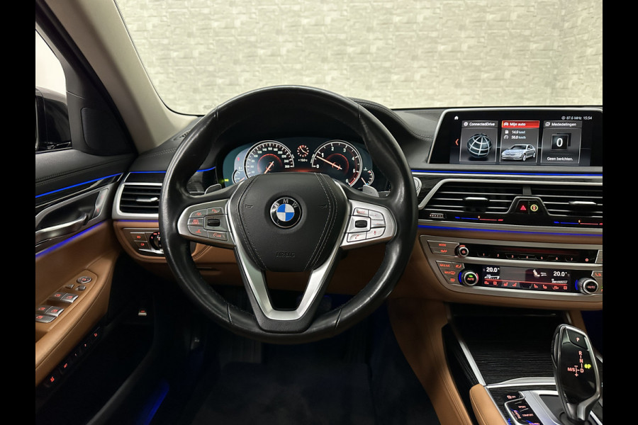 BMW 7 Serie 730d xDrive | Schuifdak | Massage | 360 Camera | Soft-Close | ACC | Laser-LED | Indiv. Leder | Luchtvering | Achterasbesturing | Comfortstoelen | Stoelventilatie | Head-Up | 4-Zone Clima | Keyless-Entry | Driving Assist Pro. | Sfeerverlichting |