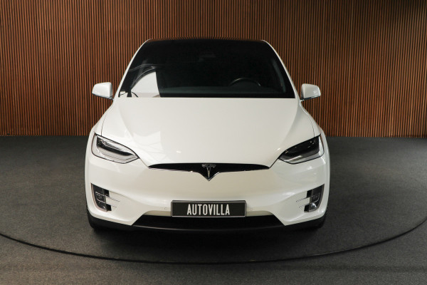 Tesla Model X Dual Motor AWD 7p. 100 kWh Autopilot Leer Navi ACC 360º Stoelverwarming voor & achter Memory Alcantara hemel Climate voor en achter PDC Softclose Afneembare trekhaak 22 inch LM velgen BTW auto