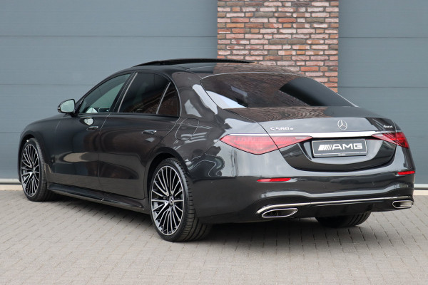 Mercedes-Benz S-Klasse 580 e 4MATIC Lang AMG Line | Airmatic | Achterasbesturing | Chauffeurspakket | MBUX Tablet | Distronic+ | Memory | Stoelventilatie V+A | Burmester | Soft-Close | Digital Light | Vlakkenverwarming | HUD |