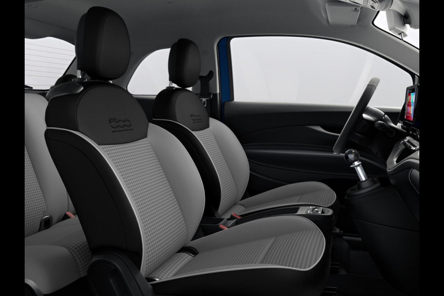 Fiat 500 1.0 Hybrid Torino | Private Lease € 387,- | New | Clima | Carplay | PDC | Priv Glass | Ocean Green