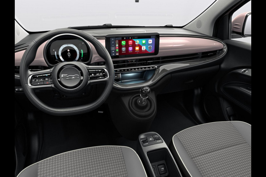Fiat 500 1.0 Hybrid Torino | Private Lease € 387,- | New | Clima | Carplay | PDC | Priv Glass | Rose Gold
