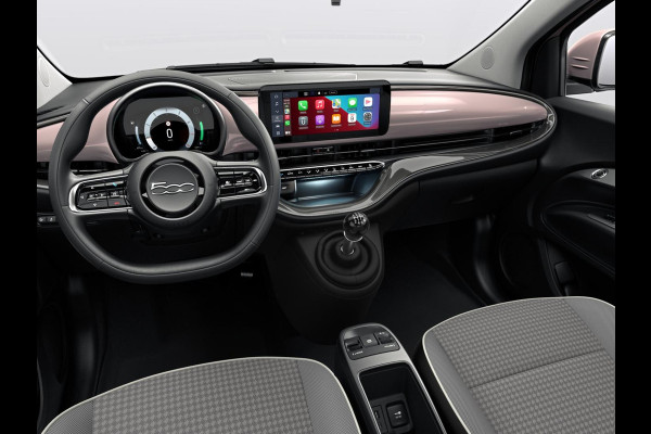 Fiat 500 1.0 Hybrid Torino | Private Lease € 387,- | New | Clima | Carplay | PDC | Priv Glass | Rose Gold