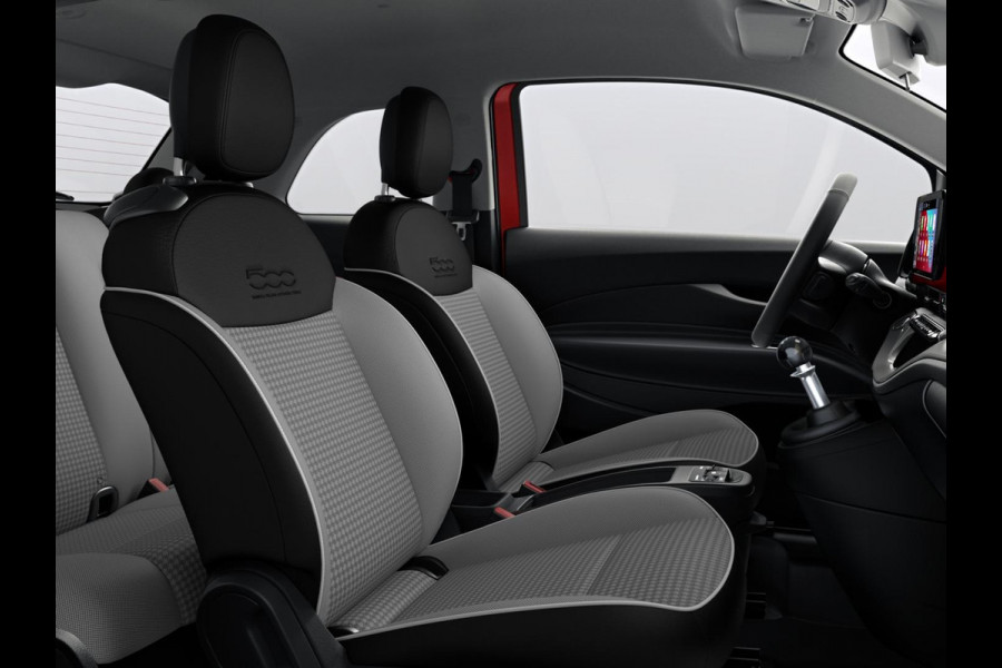 Fiat 500 1.0 Hybrid Torino | Private Lease € 379,- | New | Clima | Carplay | PDC | Priv Glass | Rosso Passione