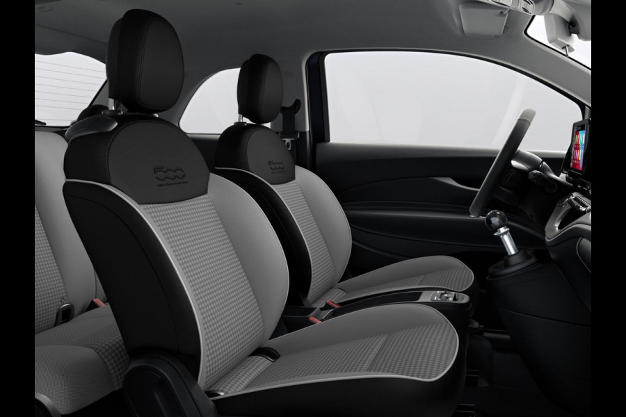 Fiat 500 1.0 Hybrid Torino | Private Lease € 387,- | New | Clima | Carplay | PDC | Priv Glass | Onyx Black