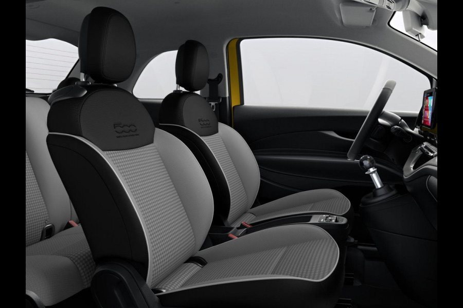 Fiat 500 1.0 Hybrid Torino | Private Lease € 387,- | New | Clima | Carplay | PDC | Priv Glass | Sun of Italy