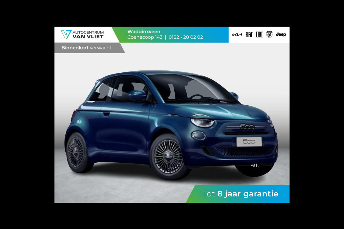 Fiat 500 1.0 Hybrid Torino | Private Lease € 387,- | New | Clima | Carplay | PDC | Priv Glass | Ocean Green
