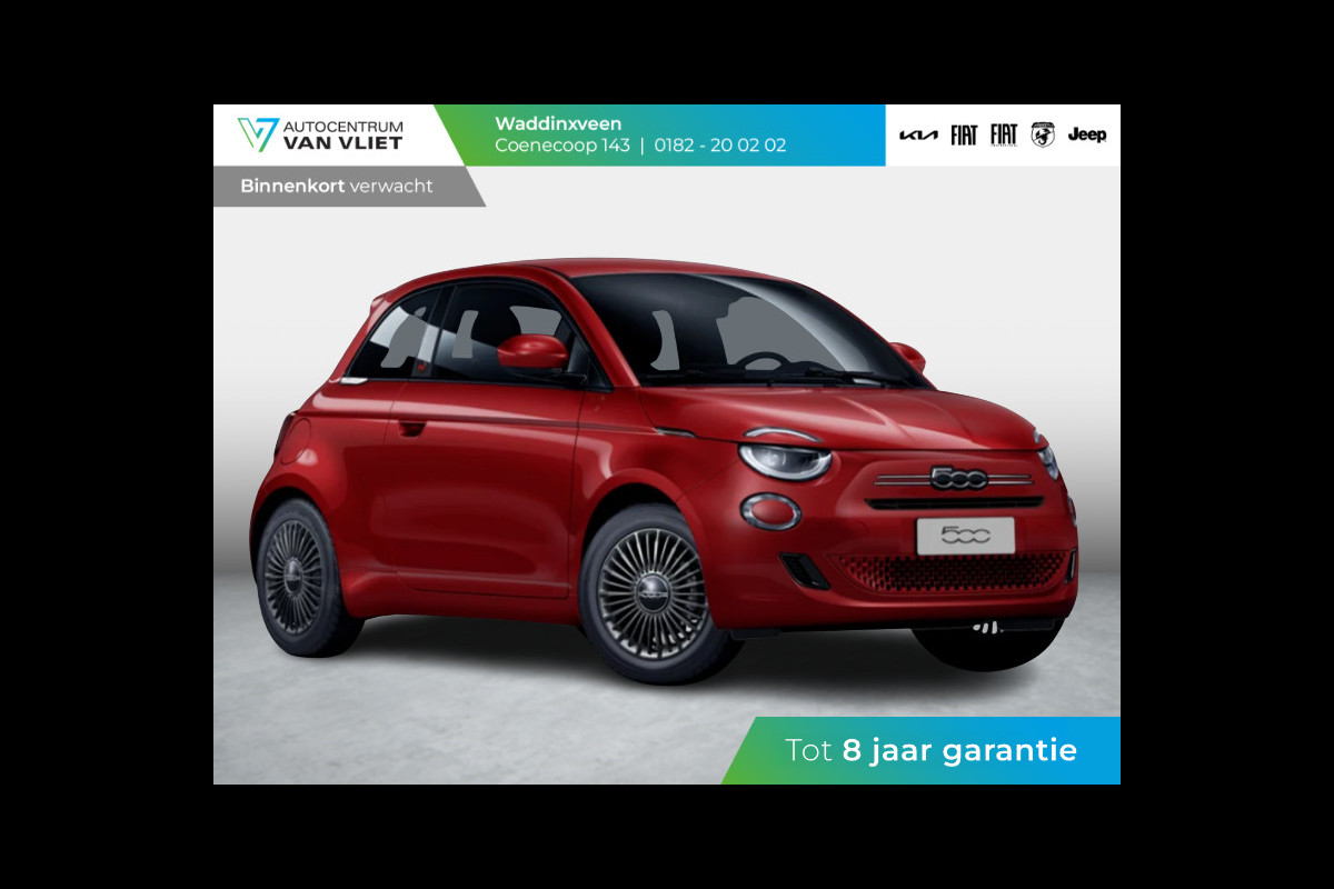 Fiat 500 1.0 Hybrid Torino | Private Lease € 379,- | New | Clima | Carplay | PDC | Priv Glass | Rosso Passione