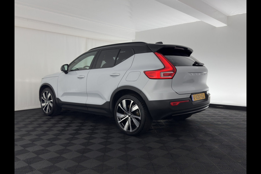 Volvo XC40 Recharge P8 AWD R-Design {SOH-89%} [ 3-Fase ] (INCL-BTW) *PANO | LEATHER-MICROFIBRE | DIGI-COCKPIT | FULL-LED | MEMORY-PACK | TOP-VIEW | CARPLAY | NAVI-FULLMAP | ECC | PDC | KEYLESS | HEATED-SPORTSEATS | BLIS | 20"ALU*
