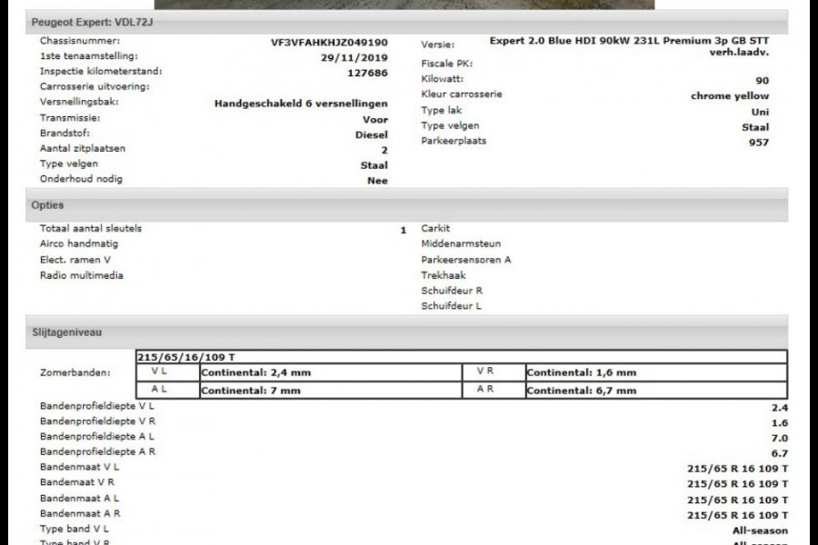 Peugeot Expert 2.0 HDI Euro6 123PK L2 Premium / 2xSchuifdeur / Trekhaak / Airco / Apk - nieuw