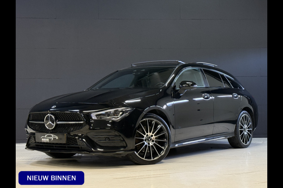 Mercedes-Benz CLA-Klasse Shooting Brake 250 e AMG | Pano | Sfeerverlichting | Burmester | 360 Camera | Adaptive cruise | Elektr. stoelen + memory | Stoelverwarming | Full LED