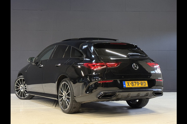 Mercedes-Benz CLA-Klasse Shooting Brake 250 e AMG | Pano | Sfeerverlichting | Burmester | 360 Camera | Adaptive cruise | Elektr. stoelen + memory | Stoelverwarming | Full LED