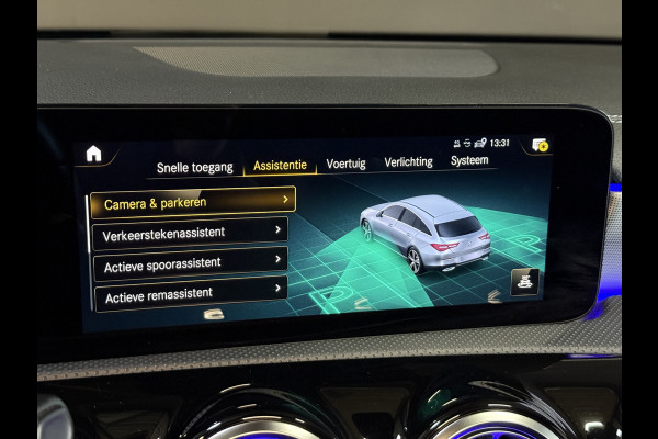 Mercedes-Benz CLA-Klasse Shooting Brake 250 e AMG | Pano | Sfeerverlichting | Burmester | 360 Camera | Adaptive cruise | Elektr. stoelen + memory | Stoelverwarming | Full LED