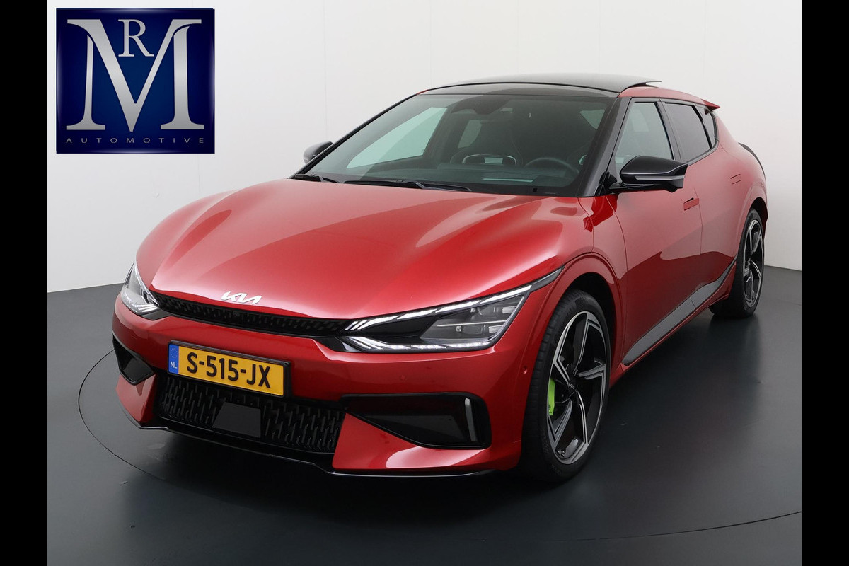 Kia Ev6 GT AWD 77.4 kWh VAN: €41.900,- VOOR: €37.877,- UW EINDEJAARSVOORDEEL: €4.023,- | 585PK!| PANO | KIA GARANTIE T/M 2029 | STOEL/STUUR VERW. | 360 CAMERA| ELEK. ACHTERKLEP| HEAD-UP| MERIDIAN AUDIO|