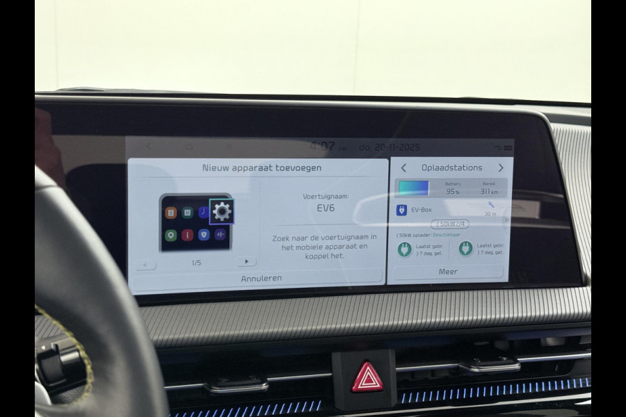 Kia Ev6 GT AWD 77.4 kWh SOH 99% VAN: €41.900,- VOOR: €37.877,- UW EINDEJAARSVOORDEEL: €4.023,- | 585PK!| PANO | KIA GARANTIE T/M 2029 | STOEL/STUUR VERW. | 360 CAMERA| ELEK. ACHTERKLEP| HEAD-UP| MERIDIAN AUDIO|