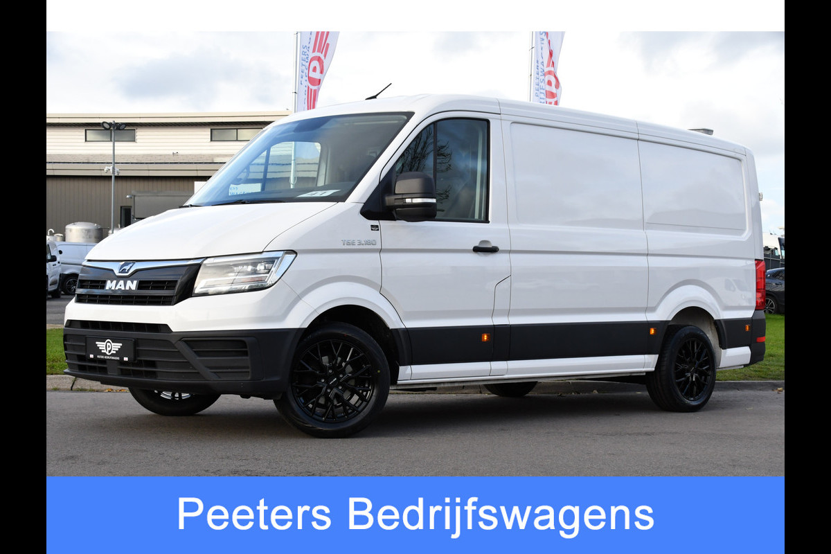 MAN TGE 35 2.0 L3H2 PB Edition Cruise, Camera, Carplay, LED, 180pk, Automaat, Multimedia, Trekhaak, Uniek!
