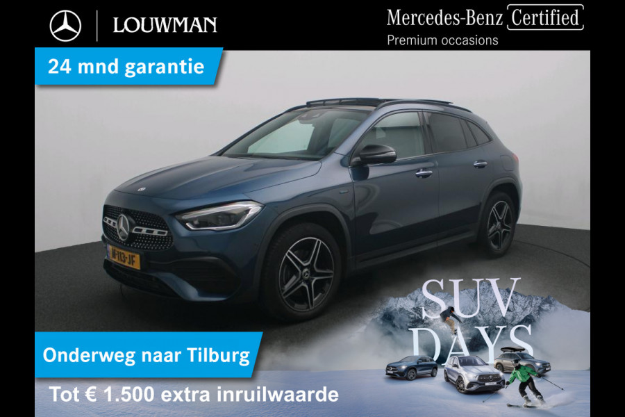 Mercedes-Benz GLA 250 e Business Solution AMG Limited AMG Line | Night Pakket | Panorama Schuif-Kanteldak | Ledkoplampen | Sfeerverlichting | Memory voorstoelen. Inclusief 24 maanden MB Certified garantie voor Europa.