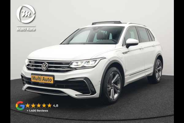 Volkswagen Tiguan 1.4 TSI eHybrid R-Line Business+ Plug In Hybrid 245pk Dealer O.H. PHEV | Panodak | Adaptive Cruise | 360 Camera | IQ Light | Lederen Stoelen Memory & Verwarmd | Apple Carplay | Stuur Verwarmd | Sfeerverlichting | Virtual | Navigatie | Blis | DAB |