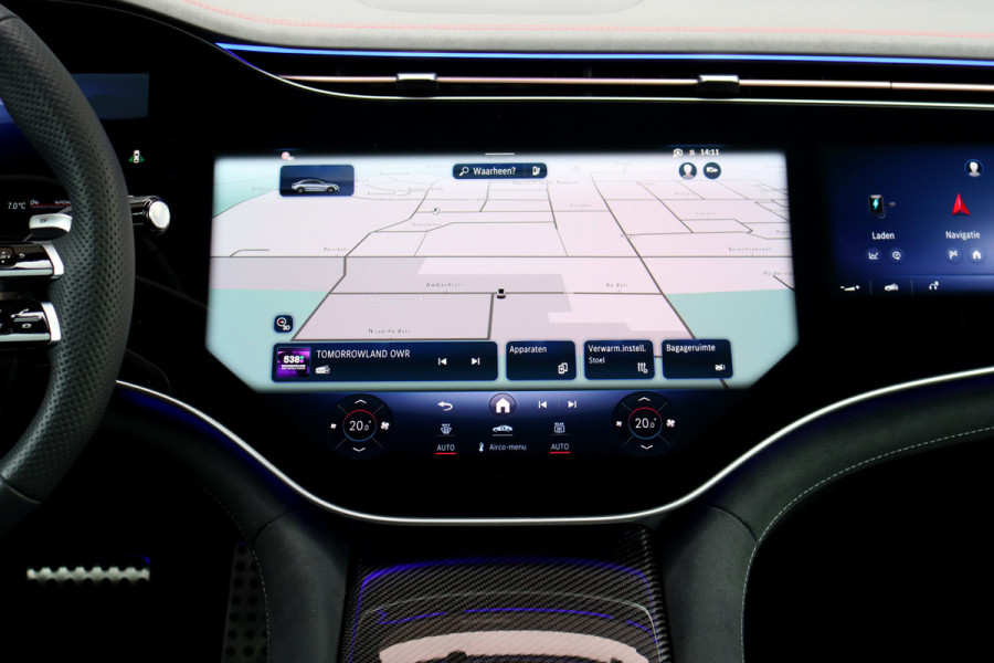 Mercedes-Benz EQE AMG 53 4MATIC+ 90 kWh | 72500,- Ex | MBUX Hyperscreen | Airmatic | Achterasbesturing | Distronic+ | Massage | Memory | Burmester | Stoelventilatie | HUD | Digital Light | Warmtepomp | Surround Camera |