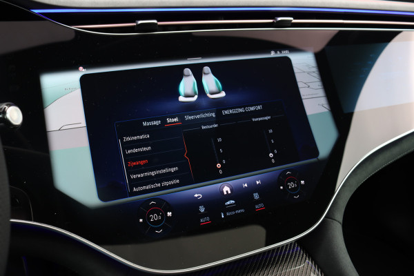 Mercedes-Benz EQE AMG 53 4MATIC+ 90 kWh | 72500,- Ex | MBUX Hyperscreen | Airmatic | Achterasbesturing | Distronic+ | Massage | Memory | Burmester | Stoelventilatie | HUD | Digital Light | Warmtepomp | Surround Camera |