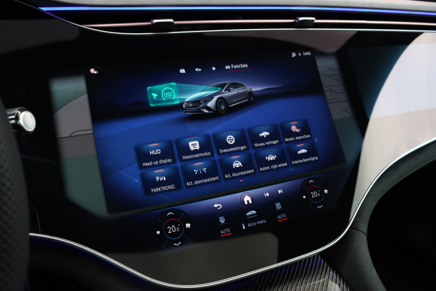 Mercedes-Benz EQE AMG 53 4MATIC+ 90 kWh | 72500,- Ex | MBUX Hyperscreen | Airmatic | Achterasbesturing | Distronic+ | Massage | Memory | Burmester | Stoelventilatie | HUD | Digital Light | Warmtepomp | Surround Camera |