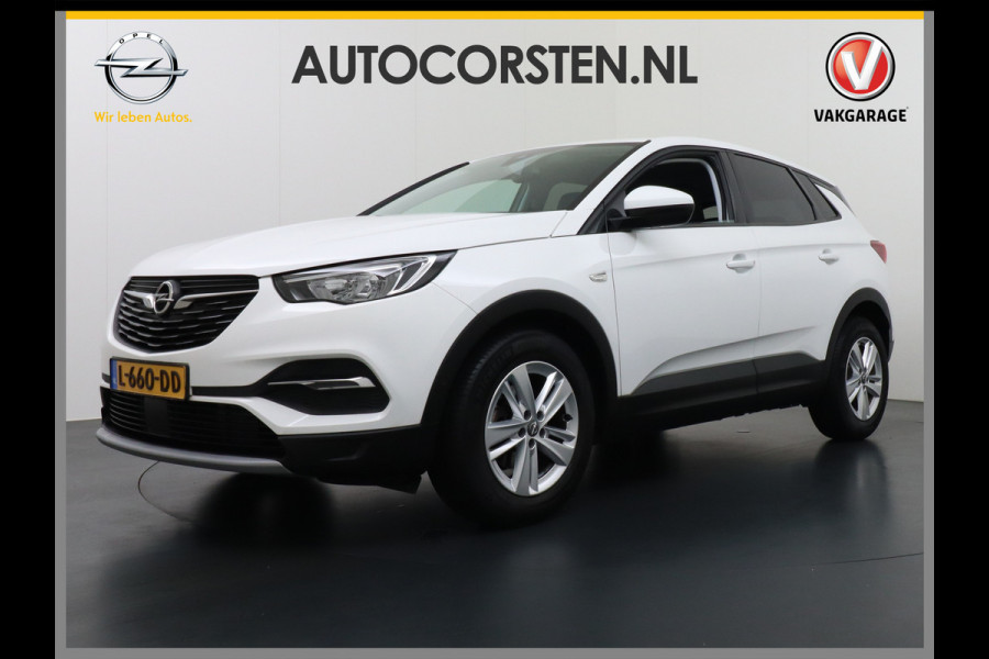 Opel Grandland X T131PK Apple Carplay Android Auto AGR-Comfortstoel Camera Navi Ecc Cruise Control Pdc DAB+ Regen-Lichtsensor Lane Assist Led Verkeersbord detectie Bluetooth Privacy Glas Lmv 17" Elegance 1e Eigenaar Origineel Nederlandse auto Euro 6