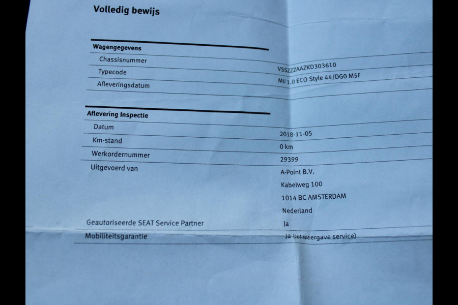 Seat Mii 1.0 Style Intense | AIRCO | CRUISE CONTROL |