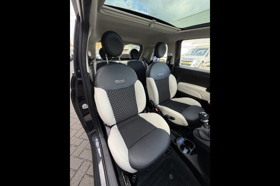 Fiat 500 70pk Hybrid Dolcevita (Automatische Airco - Navigatie - 16" velgen - Panoramadak - Apple Carplay - Parkeersensoren - Leder/stof)