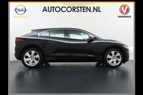 Jaguar I-PACE EV400 400pk SE 90kWh AWD Leer+Elektr. Meridian®-Audio Apple Carplay Android Auto Navi Led-v+a Ecc Camera Cruise Control Keyless Pdc Lmv Led Bordherkenning Elektrische-Achterklep koplampreiniging Lane-Assist App-Connect ECT Voorverwarming/koeling WiFi DigiDash DAB 4WD 1e Eigenaar Origineel Nederlandse Auto € 90.000 nieuw!