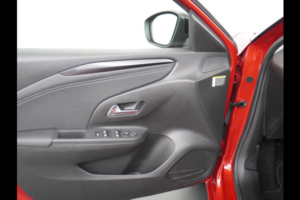 Opel CORSA-E 50kWh Leer Pano-dak 360°Camera Elegance Zwart Dak Navi Ecc Apple Carplay Android Auto Cruise Control SOH 90% Stoel+Stuurverwarming DAB+ Pdc Lmv Led Origineel Nederlandse Auto