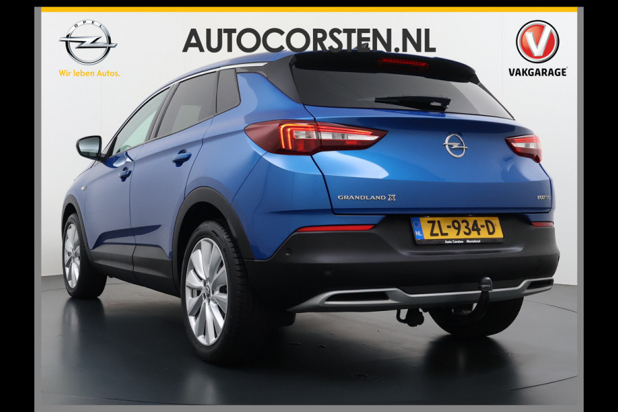Opel Grandland X T131pk Navi Trekhaak Executive Dual-Ecc Apple Carplay Android PDC-a+v Park-Assist Distr.-Riem bij 61.000km vervangen Chroompakket Priv.Glass Volledig dealer onderhouden, laatste beurt bij 61.000km 1400kg trekvermogen.  EURO6