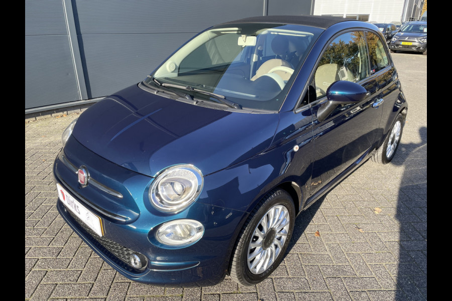 Fiat 500C 86pk Lounge (Navigatie - Leder - Stoelverwarming - Apple Carplay - Airco - Cruise Controle - 15"velgen)