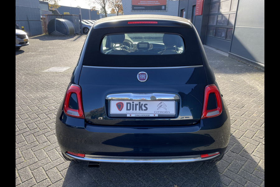 Fiat 500C 86pk Lounge (Navigatie - Leder - Stoelverwarming - Apple Carplay - Airco - Cruise Controle - 15"velgen)
