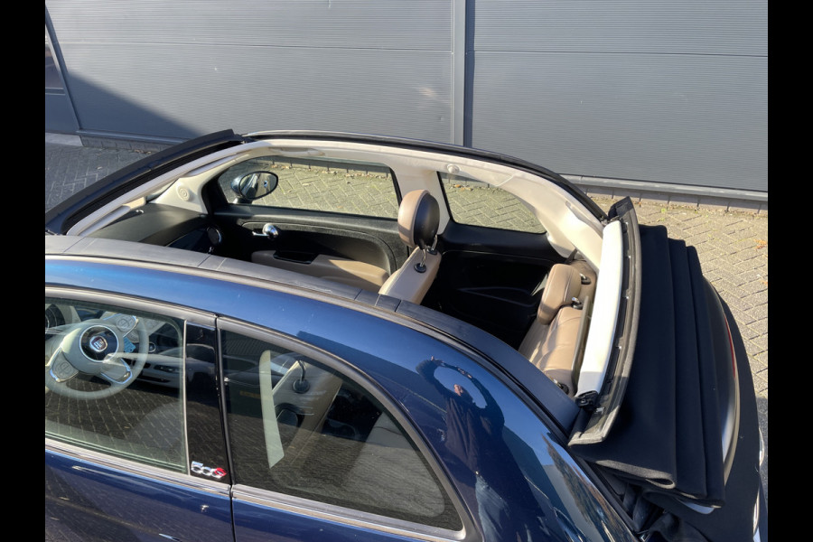 Fiat 500C 86pk Lounge (Navigatie - Leder - Stoelverwarming - Apple Carplay - Airco - Cruise Controle - 15"velgen)