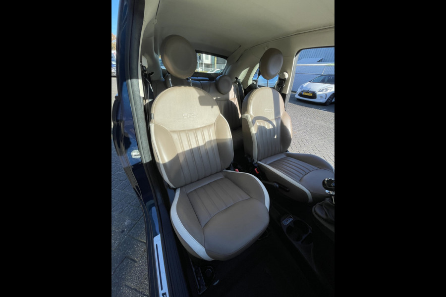 Fiat 500C 86pk Lounge (Navigatie - Leder - Stoelverwarming - Apple Carplay - Airco - Cruise Controle - 15"velgen)