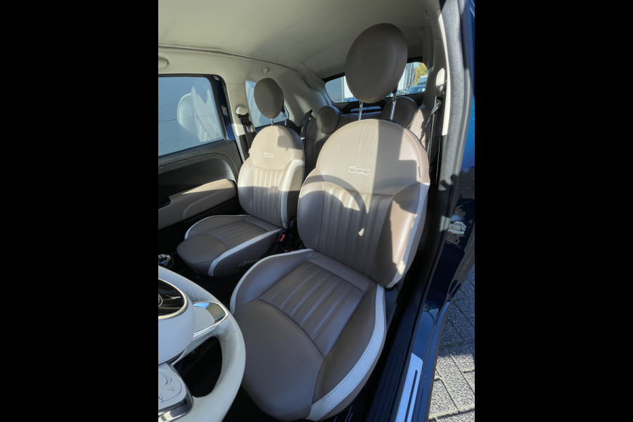 Fiat 500C 86pk Lounge (Navigatie - Leder - Stoelverwarming - Apple Carplay - Airco - Cruise Controle - 15"velgen)