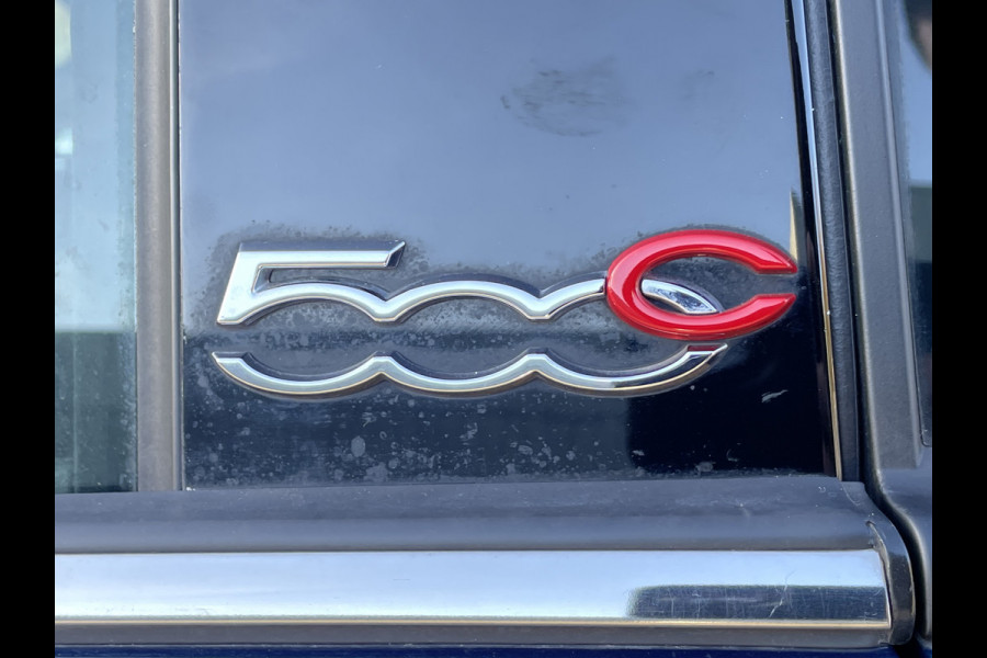 Fiat 500C 86pk Lounge (Navigatie - Leder - Stoelverwarming - Apple Carplay - Airco - Cruise Controle - 15"velgen)