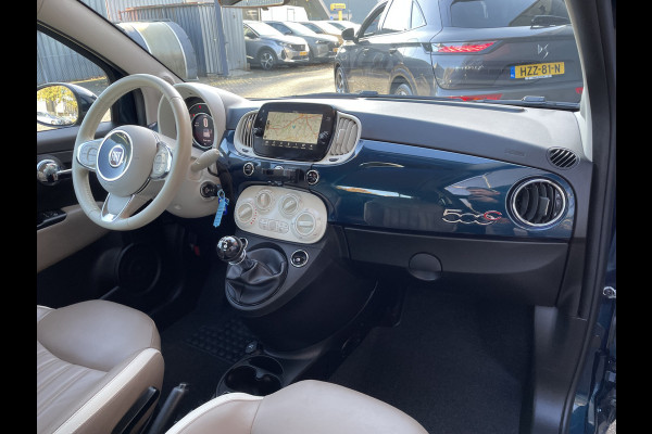 Fiat 500C 86pk Lounge (Navigatie - Leder - Stoelverwarming - Apple Carplay - Airco - Cruise Controle - 15"velgen)