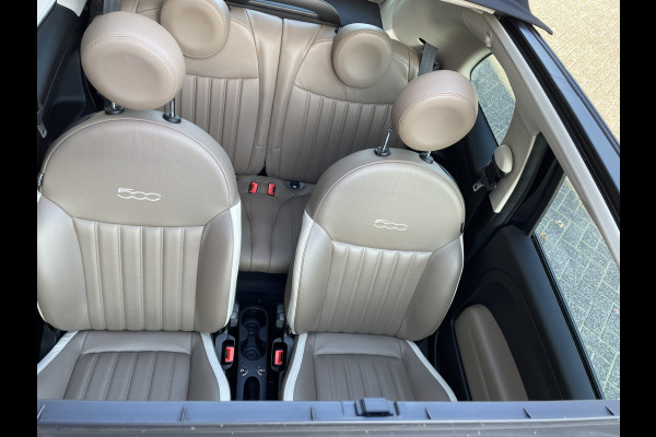Fiat 500C 86pk Lounge (Navigatie - Leder - Stoelverwarming - Apple Carplay - Airco - Cruise Controle - 15"velgen)