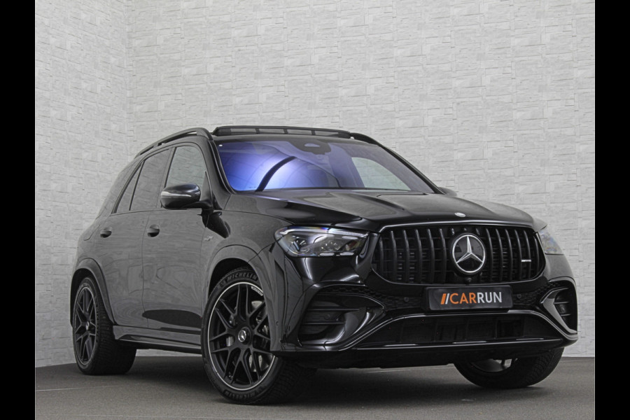 Mercedes-Benz GLE AMG 53 Hybrid 4MATIC+ | Panorama | Massage | Soft-Close | Carbon | ACC | 360 Camera | Stoelventilatie | Head-Up | Burmester | Trekhaak | Stoelverwarming V+A | 4-Zone Clima | AMG Drive-Unit | ISO & Infra-Rood Glas | 22 Inch | Keyless-Go | Memory | Luchtvering | Parfumering | Carplay | Stuurverwarming | Rij assistent pakket + | Bekerhouder Clima | Draadloos Laden |