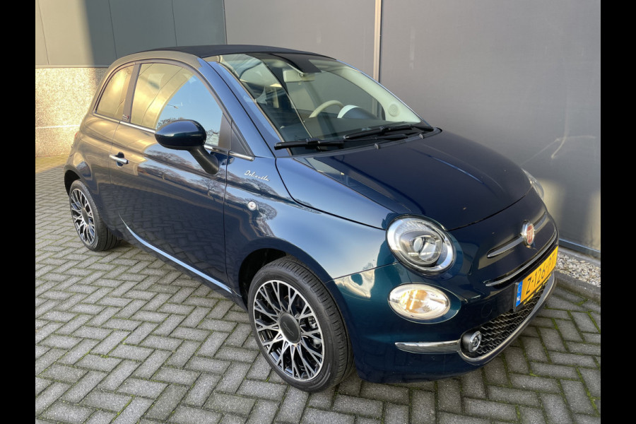 Fiat 500C 1.0 Hybrid dolcivita Airco - Cruise control - Parkeersensoren achter - Open dak - Bluetooth - Navigatiesysteem - Mistlampen voor - Stuur multifunctioneel - Elektrische ramen voor - Stuur leder - Licht metalen vel