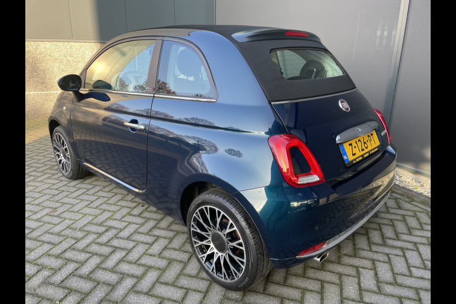 Fiat 500C 1.0 Hybrid dolcivita Airco - Cruise control - Parkeersensoren achter - Open dak - Bluetooth - Navigatiesysteem - Mistlampen voor - Stuur multifunctioneel - Elektrische ramen voor - Stuur leder - Licht metalen vel