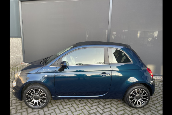 Fiat 500C 1.0 Hybrid dolcivita Airco - Cruise control - Parkeersensoren achter - Open dak - Bluetooth - Navigatiesysteem - Mistlampen voor - Stuur multifunctioneel - Elektrische ramen voor - Stuur leder - Licht metalen vel